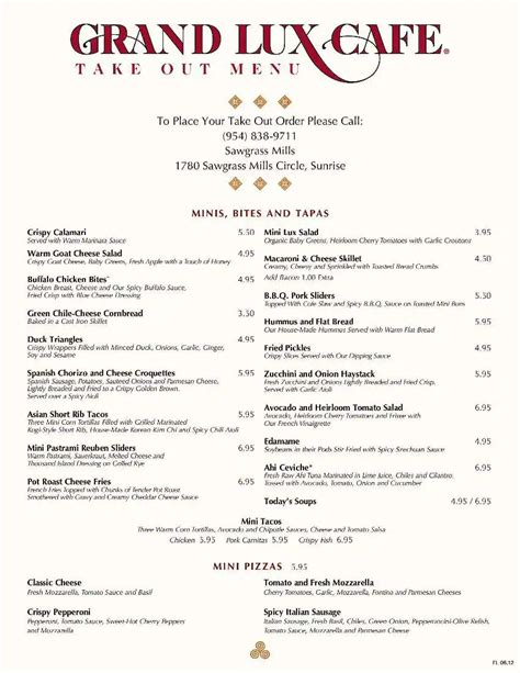 the grand lux cafe|grand lux cafe menu.